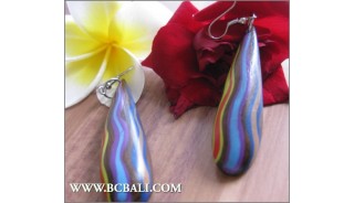 Wholesale Woods Earrings Hand Painting Bali